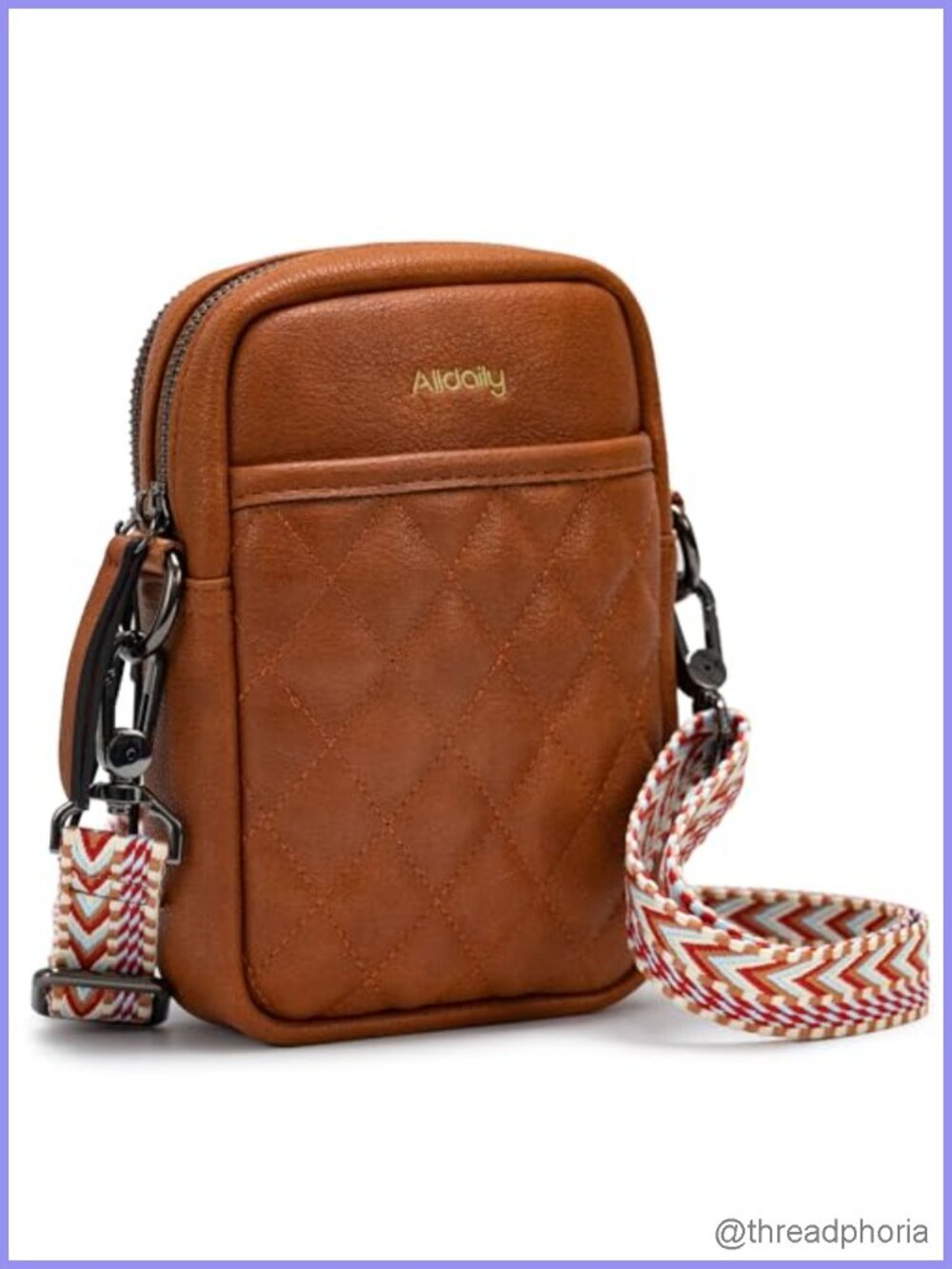 Small Vegan Leather Crossbody Bag for Women with Card Slots, Adjustable Strap,